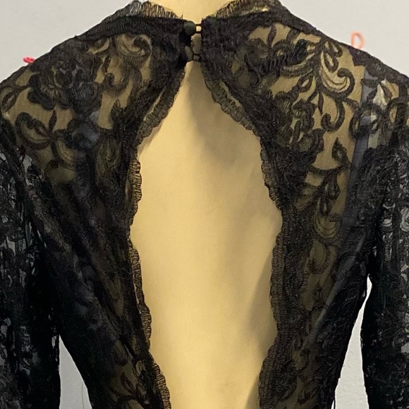 NEW Saison Blanche Couture 3/4 Sleeves Long Lace Dress Size 12. - Picture 7 of 11